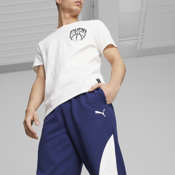 Blueprint Formstrip Men's Basketball Pants, Persian Blue-PUMA White, large-ZAF