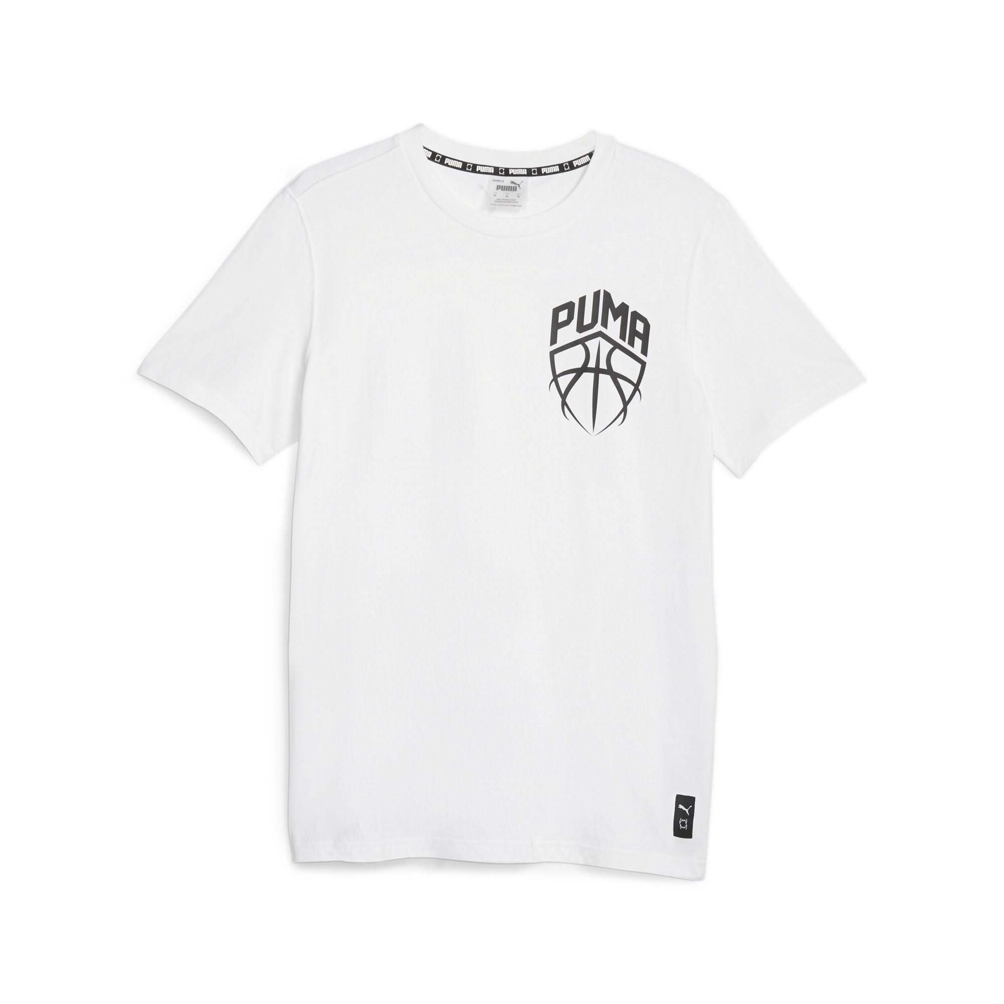 Men's PUMA Blueprint Basketball T-Shirt In White, Size Small