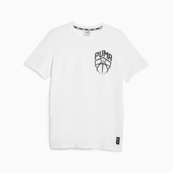 Blueprint Men's Basketball Tee, PUMA White, large-ZAF