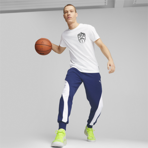 Blueprint Men's Basketball Tee, PUMA White, large-ZAF
