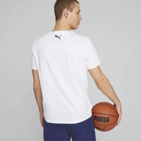 Blueprint Men's Basketball Tee, PUMA White, large-ZAF