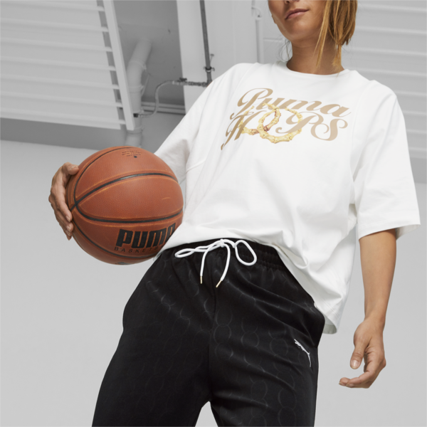 Gold Standard Women's Basketball Track Pants, PUMA Black, large-ZAF