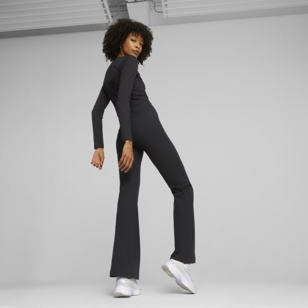 Classics Women's Flared Leggings, PUMA Black, large-ZAF
