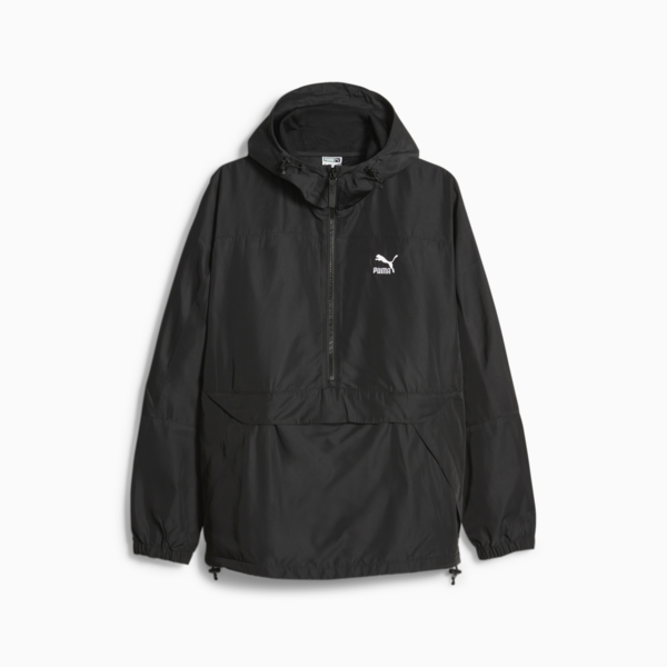Campera Rompervientos con capucha para hombre, PUMA Black, large-ARG
