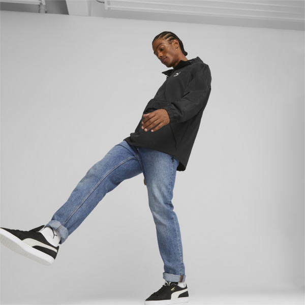 Campera Rompervientos con capucha para hombre, PUMA Black, large-ARG
