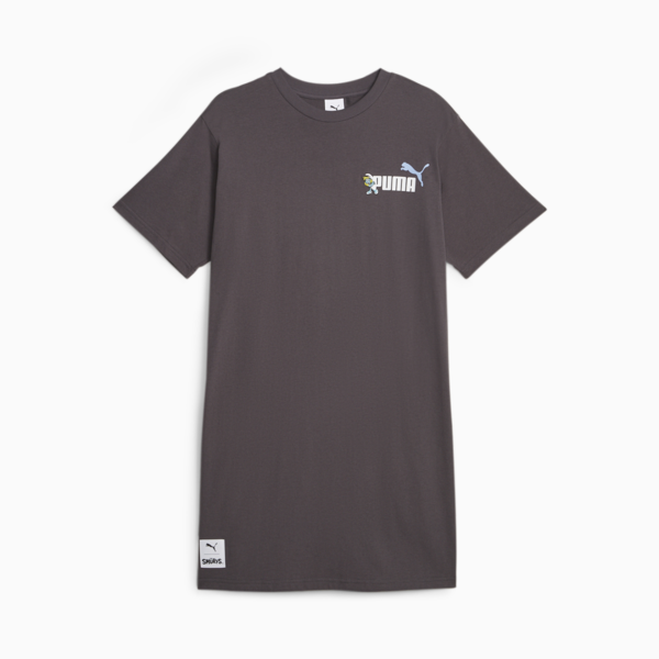 PUMA x THE SMURFS Tee Dress, Dark Coal, large-ZAF