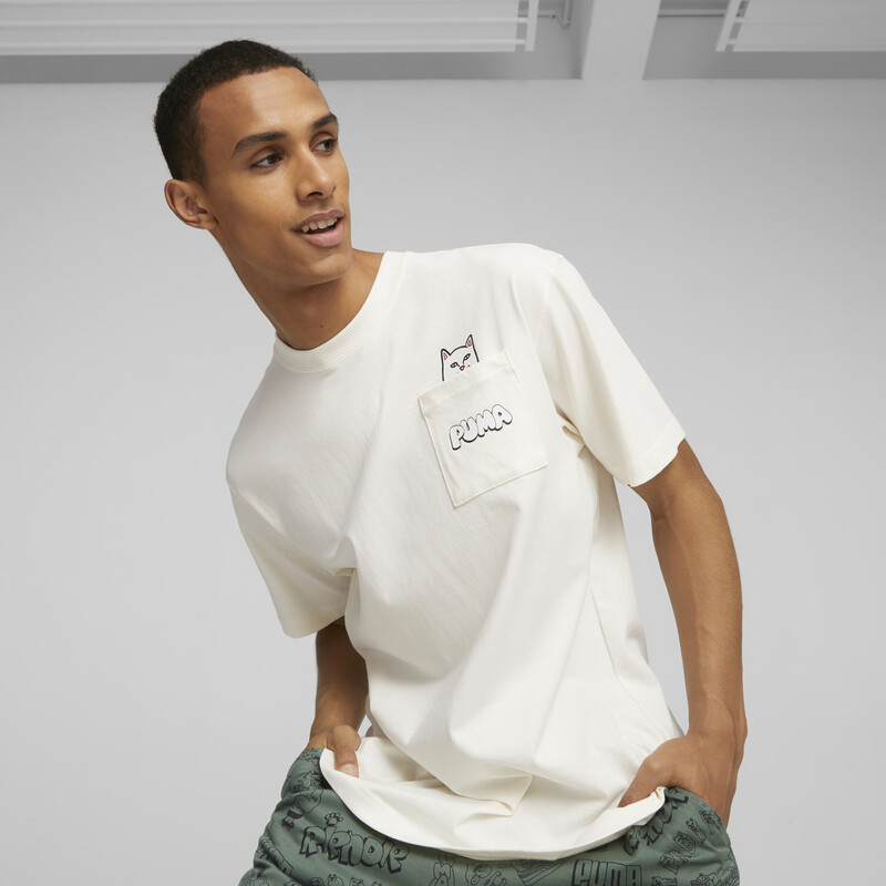 Men's PUMA X RIPNDIP Crew Neck Tee in White size XS