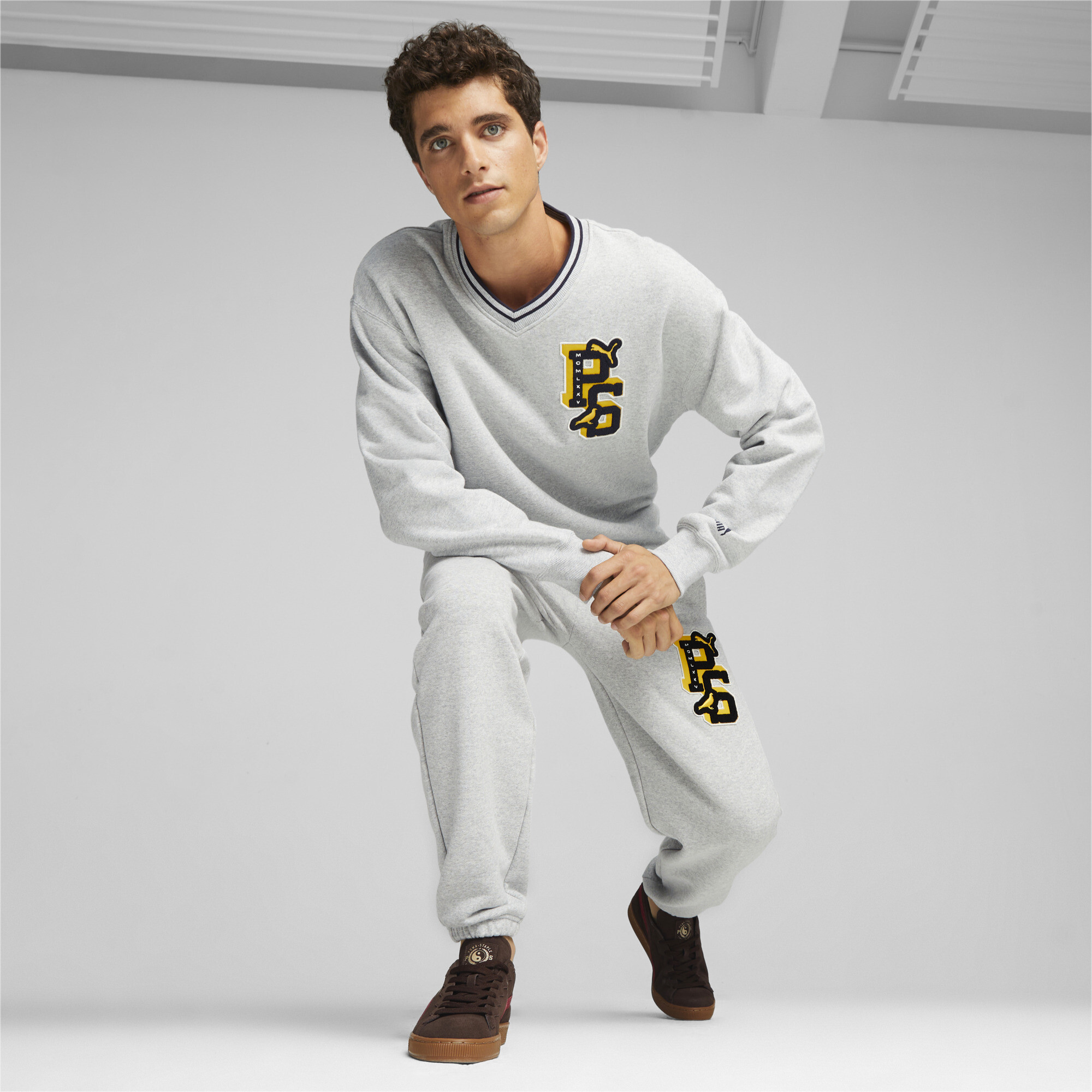 Men's Puma X STAPLE's Sweatpants, Gray, Size M, Clothing