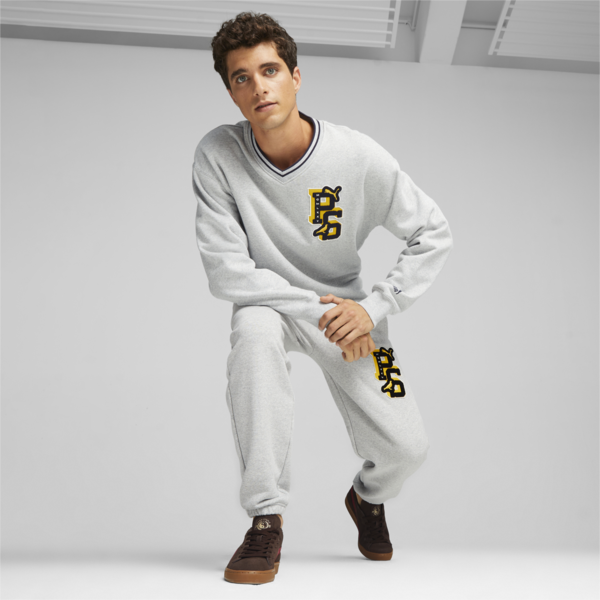 PUMA x STAPLE Men's Sweatpants, Light Gray Heather, large-ZAF