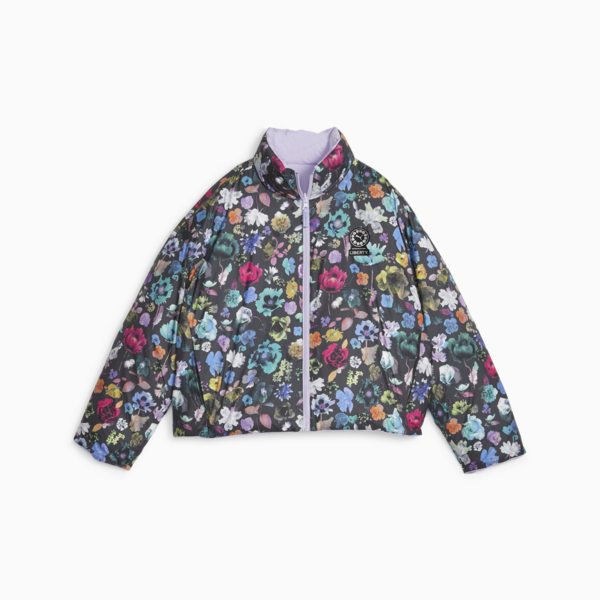PUMA x LIBERTY Women's Reversible Puffer Jacket, Vivid Violet, large-ZAF
