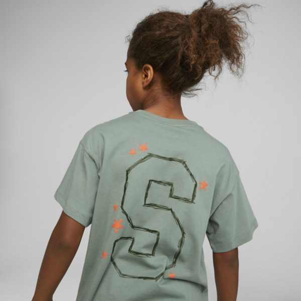Remera PUMA x BOB ESPONJA para niños, Eucalyptus, large-ARG