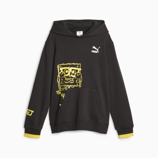 Buzo capucha juvenil PUMA x BOB ESPONJA, PUMA Black, large-ARG