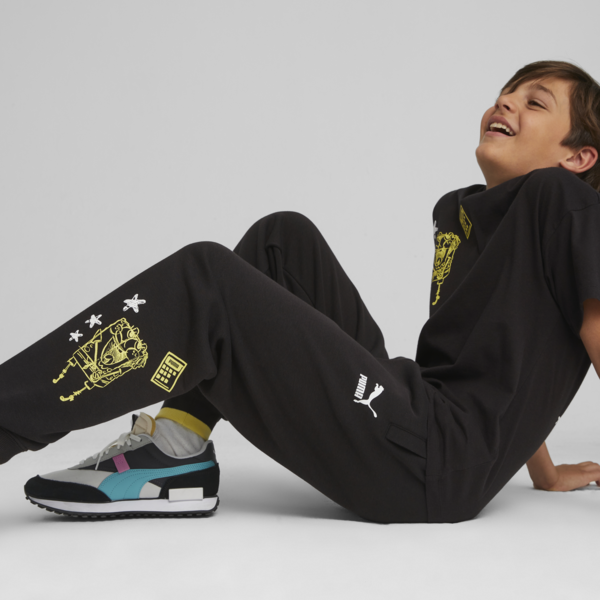 Pantalon Jogging PUMA x BOB ESPONJA para niños, PUMA Black, large-ARG
