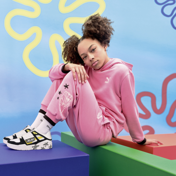 Pantalon Jogging PUMA x BOB ESPONJA para niños, Strawberry Burst, large-ARG