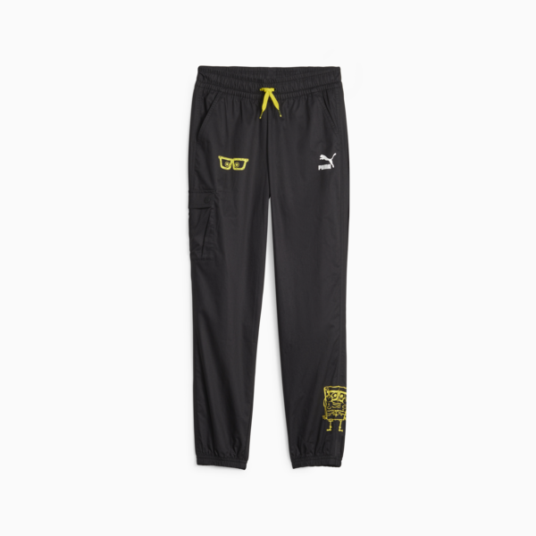 PUMA x SPONGEBOB SQUAREPANTS Youth Twill Pants, PUMA Black, large-ZAF