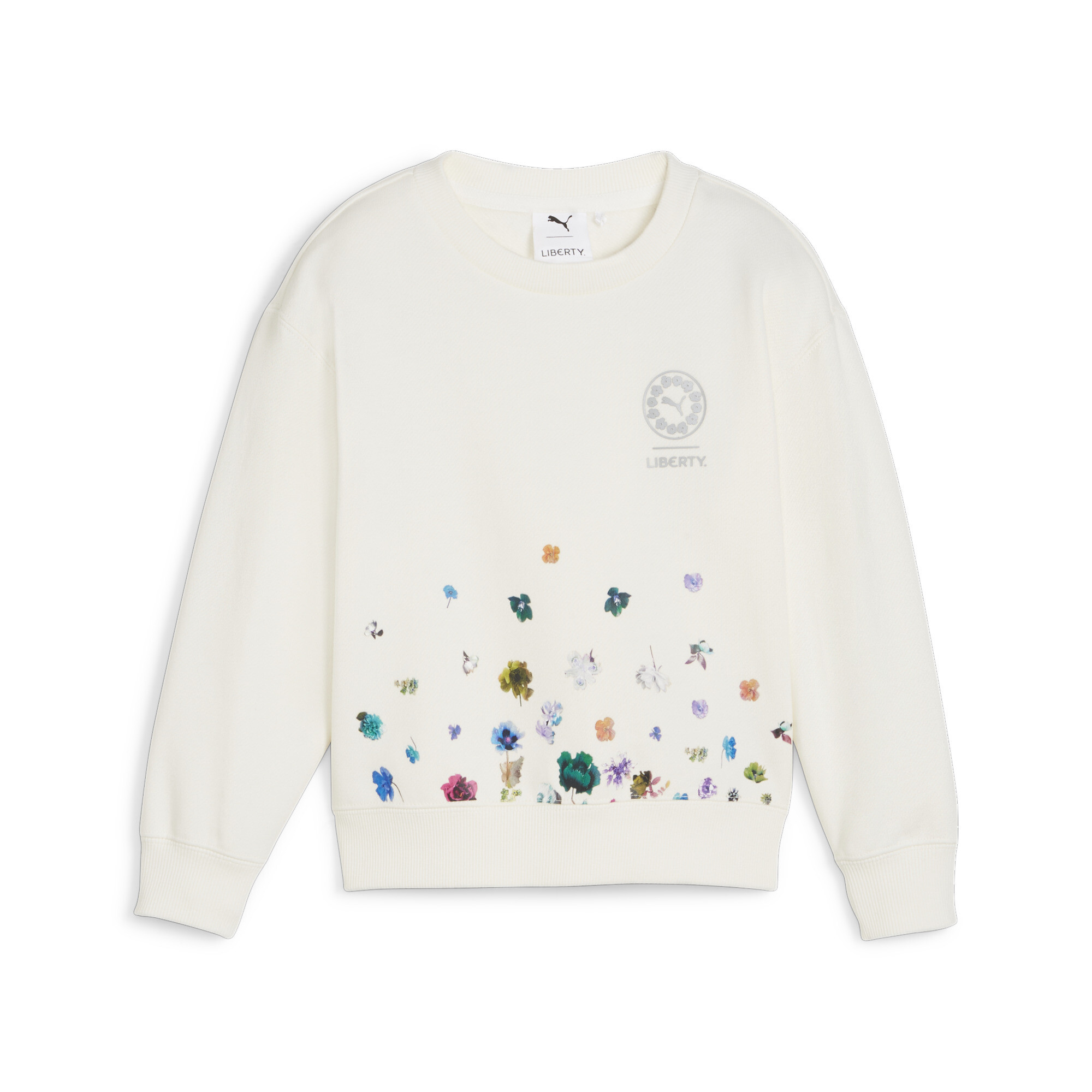 Puma X LIBERTY Kids' Sweatshirt, White, Size 11-12Y, Clothing
