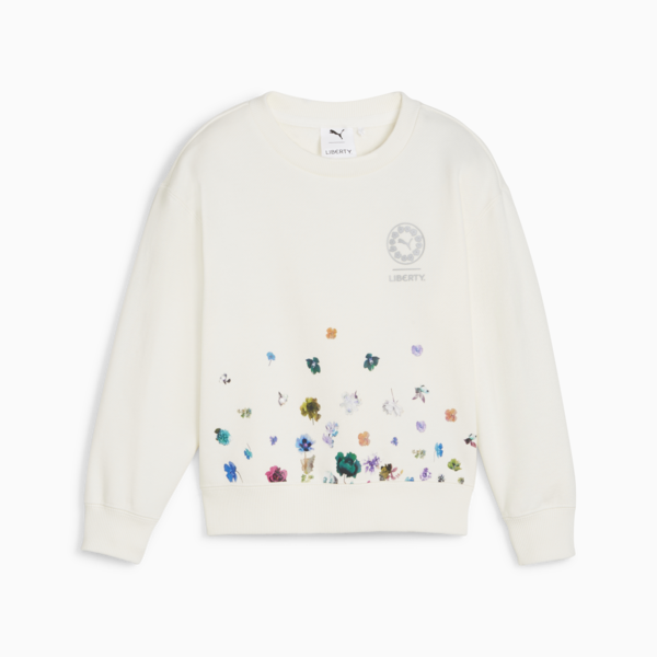 PUMA x LIBERTY Kids' Sweatshirt, Warm White, large-ZAF