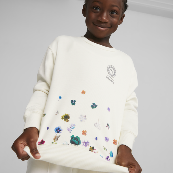 PUMA x LIBERTY Kids' Sweatshirt, Warm White, large-ZAF