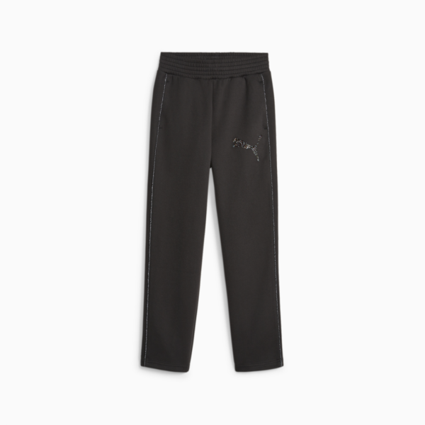 PUMA Swarovski Crystals Women's T7 Track Pants, PUMA Black, large-ZAF