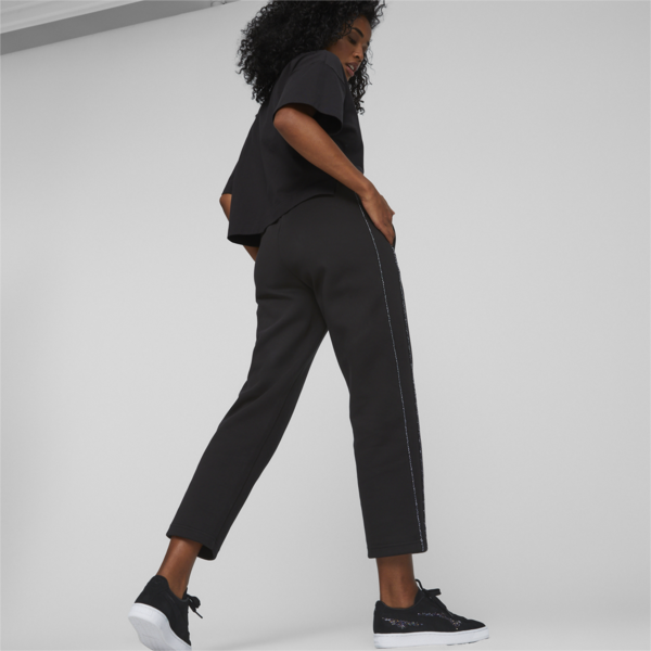 PUMA Swarovski Crystals Women's T7 Track Pants, PUMA Black, large-ZAF
