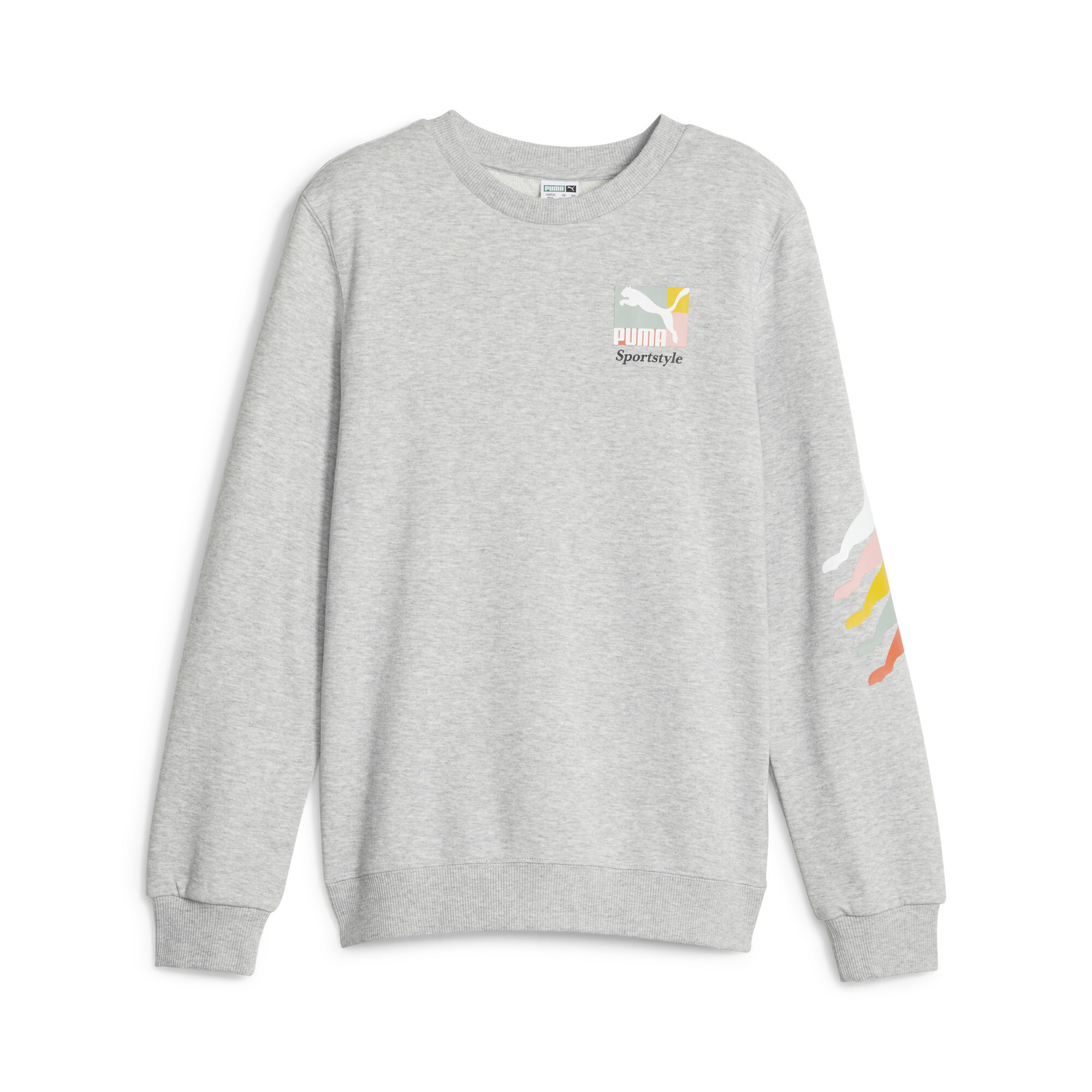 PUMA Classics Brand Love Boys' Sweatshirt in Grey, Size L