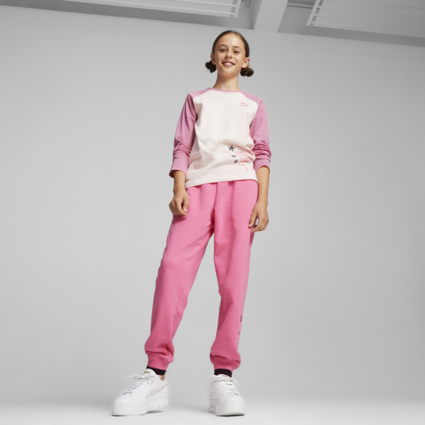 PUMA x SPONGEBOB SQUAREPANTS Youth Long Sleeve Tee, Frosty Pink, large-ZAF