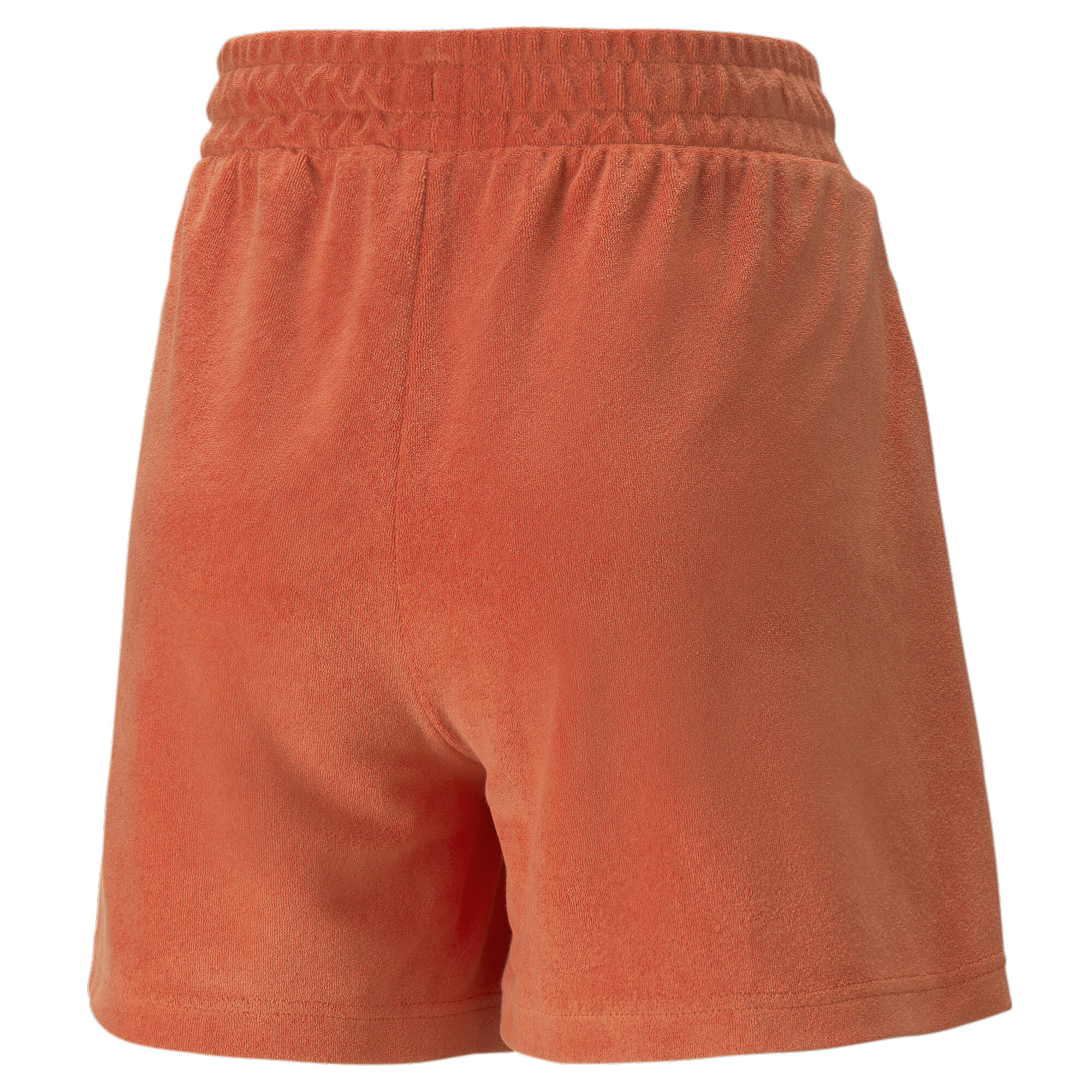 Women's Puma Classics Towelling Shorts, Orange, Size XS, Clothing