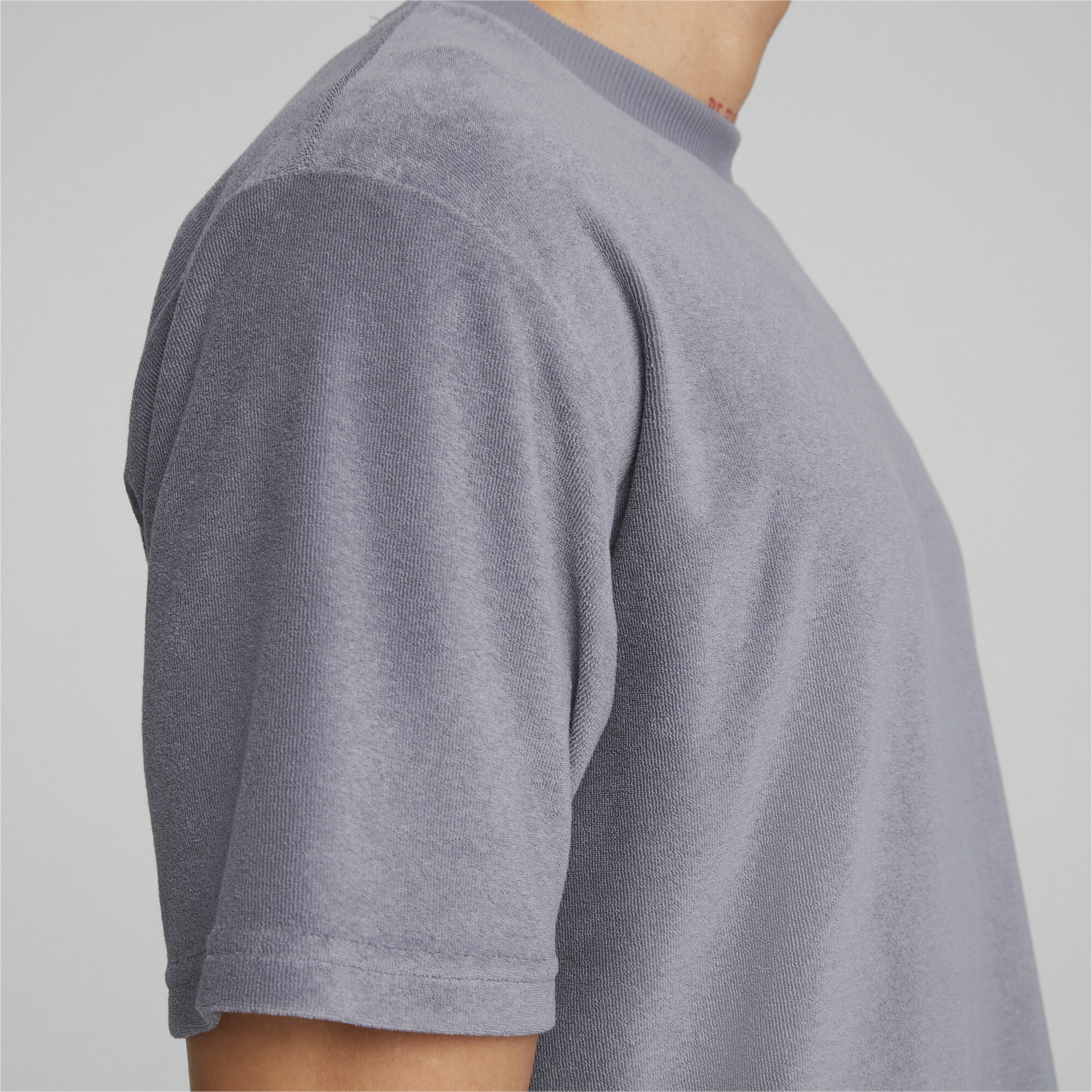 Men's Puma Classics Towelling T-Shirt, Gray, Size XL, Clothing