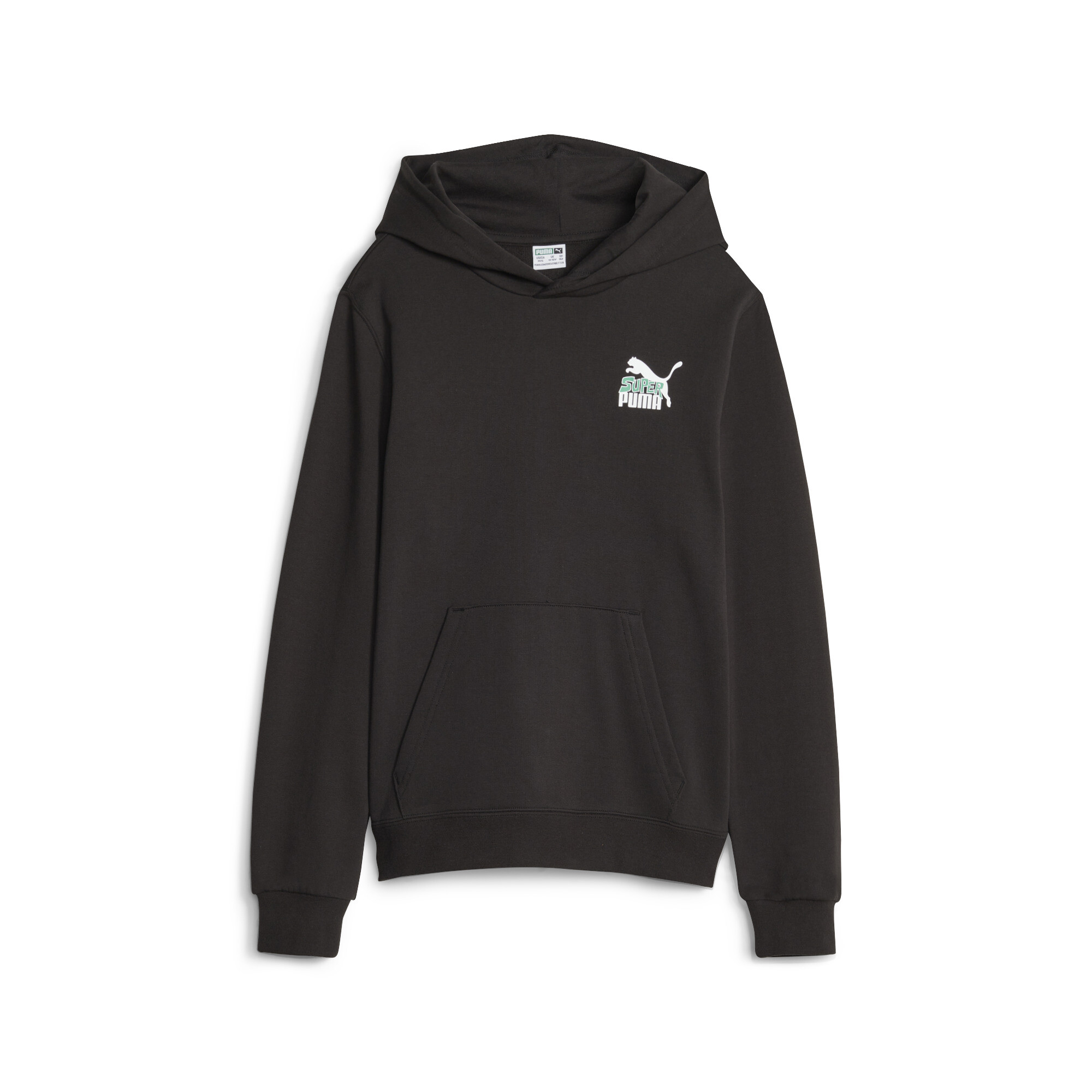 Classics SUPER PUMA Hoodie In Black, Size 13-14 Youth