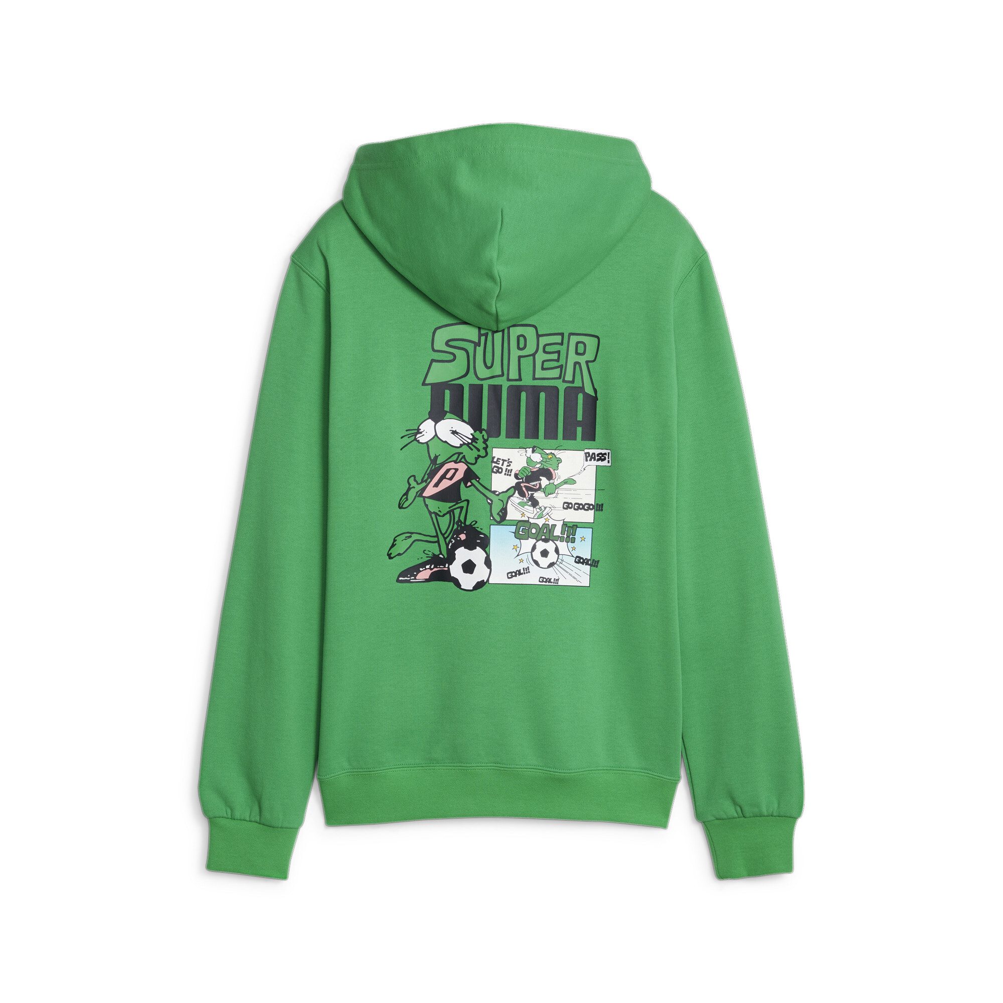 Classics SUPER PUMA Hoodie In Green, Size 13-14 Youth