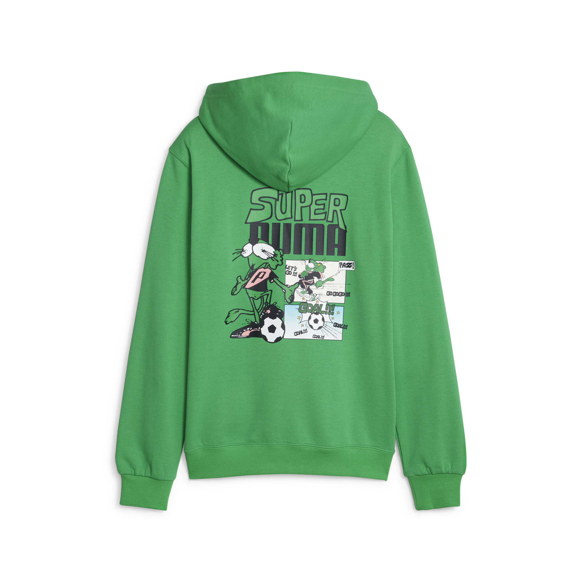 Classics SUPER PUMA Hoodie In Green, Size 11-12 Youth