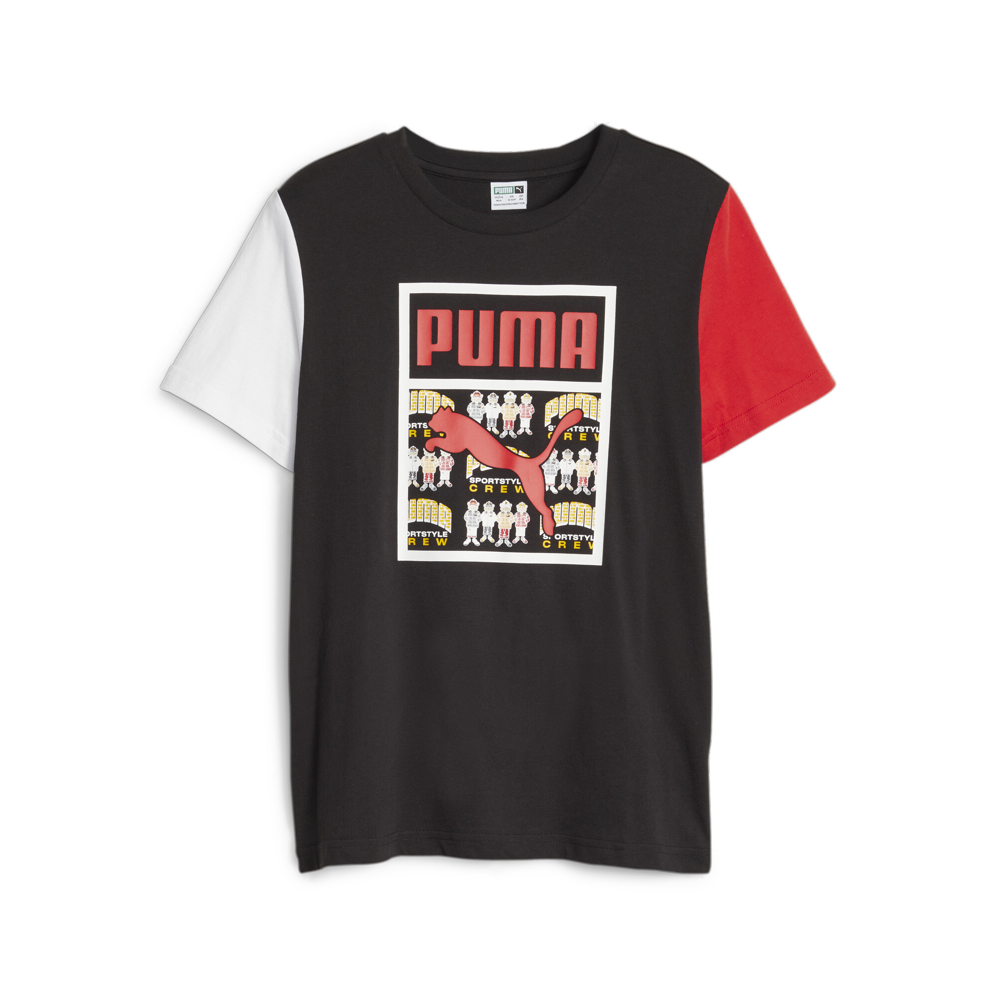 PUMA Classics Graphic T-Shirt In Black, Size 7-8 Youth