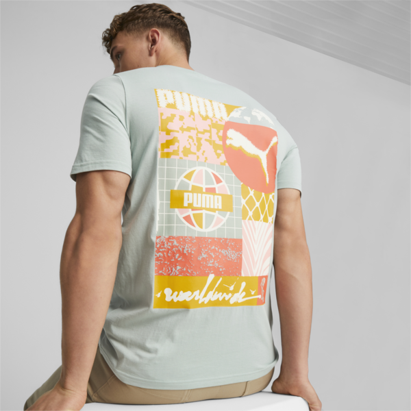 Remera para hombre Sportswear by PUMA, Green Fog, large-ARG