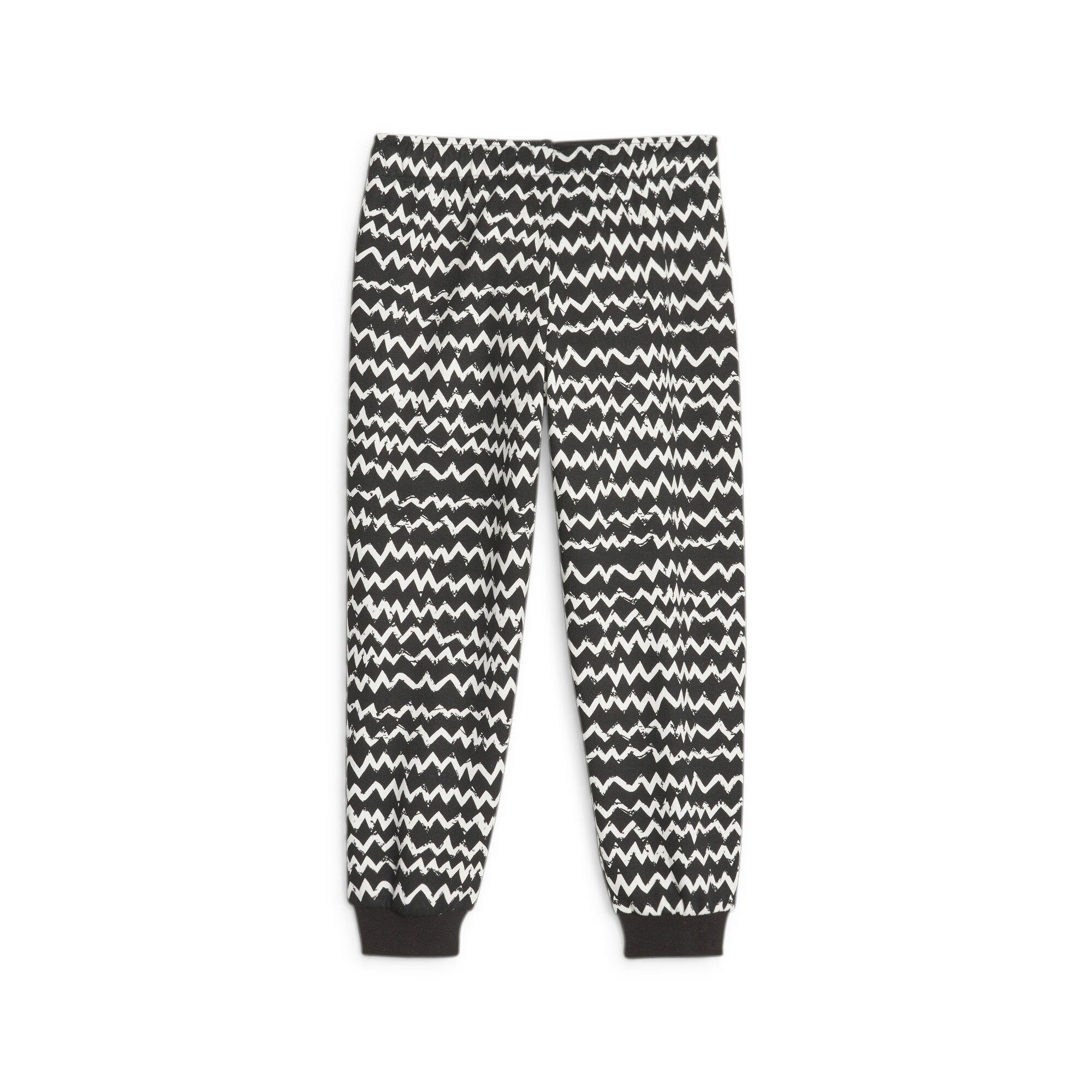 PUMA Classics Mix Match Printed Pants In Black, Size 5-6 Youth