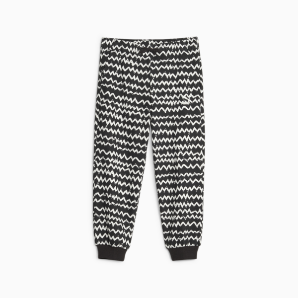 Classics Mix Match Kids' Printed Pants, PUMA Black-AOP, large-ZAF