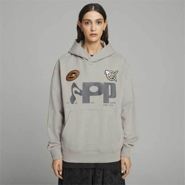 Buzo con capucha PUMA x P.A.M. Graphic, Concrete Gray, swatch-ARG