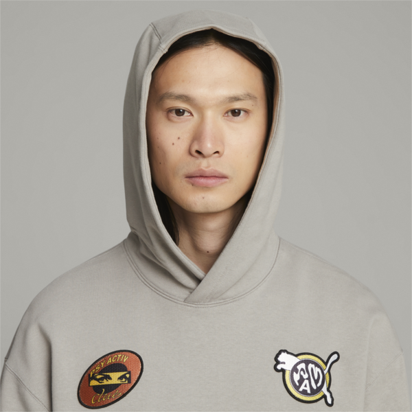 Buzo con capucha PUMA x P.A.M. Graphic, Concrete Gray, large-ARG