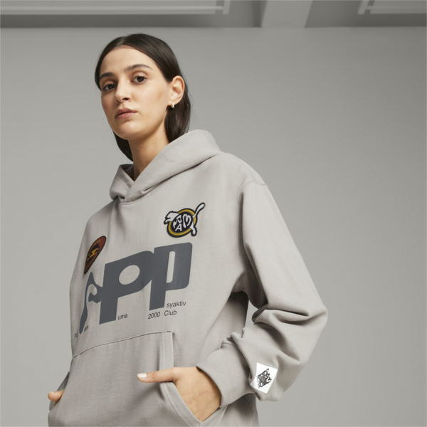 Buzo con capucha PUMA x P.A.M. Graphic, Concrete Gray, large-ARG