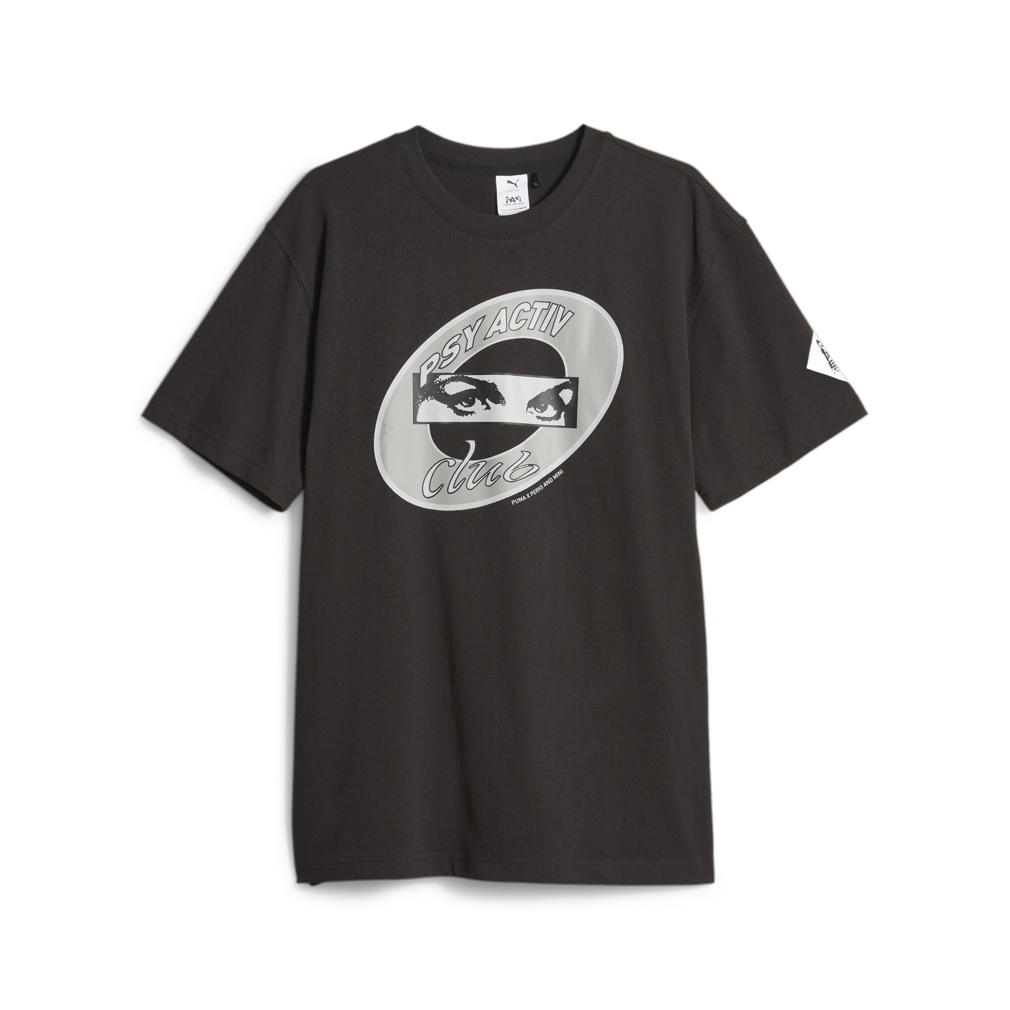 Men's PUMA X PERKS AND MINI Graphic T-Shirt In 10 - Black, Size Small