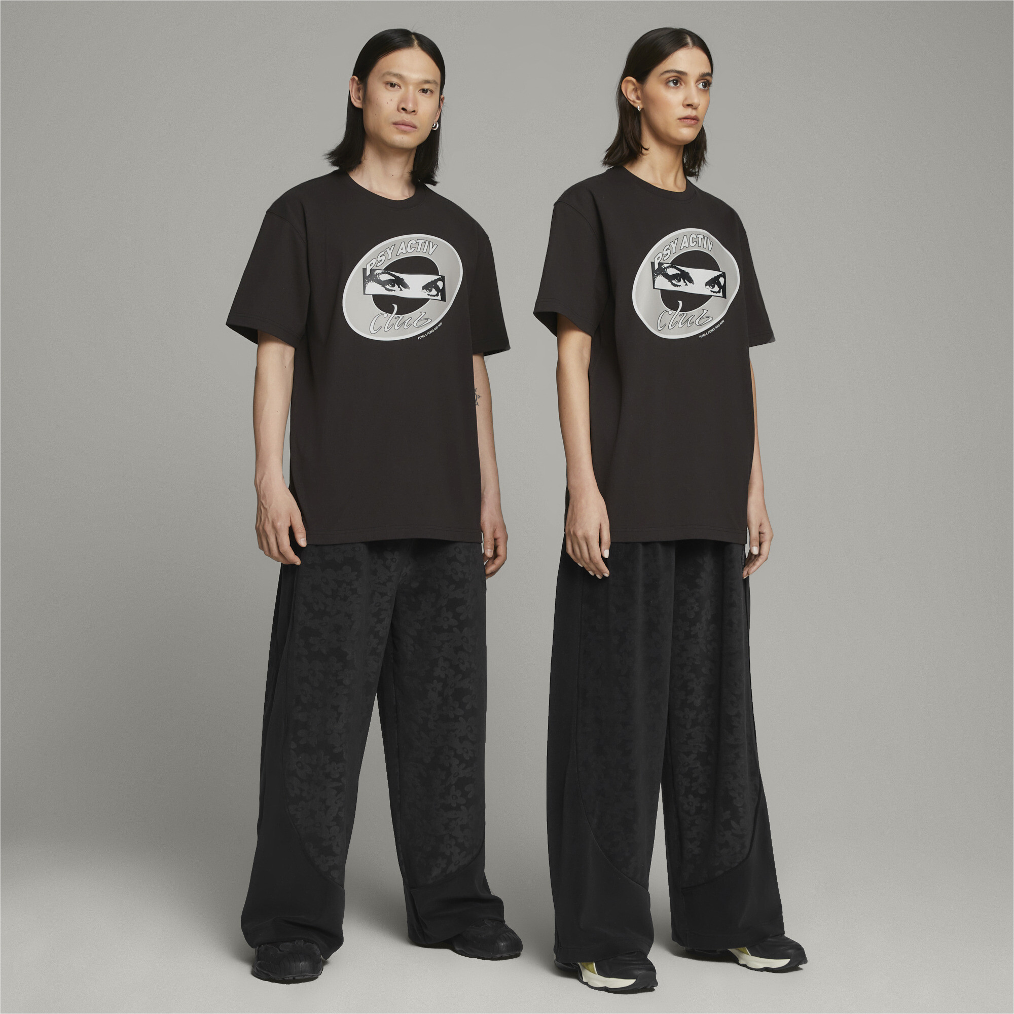 Men's PUMA X PERKS AND MINI Graphic T-Shirt In Black, Size 2XL