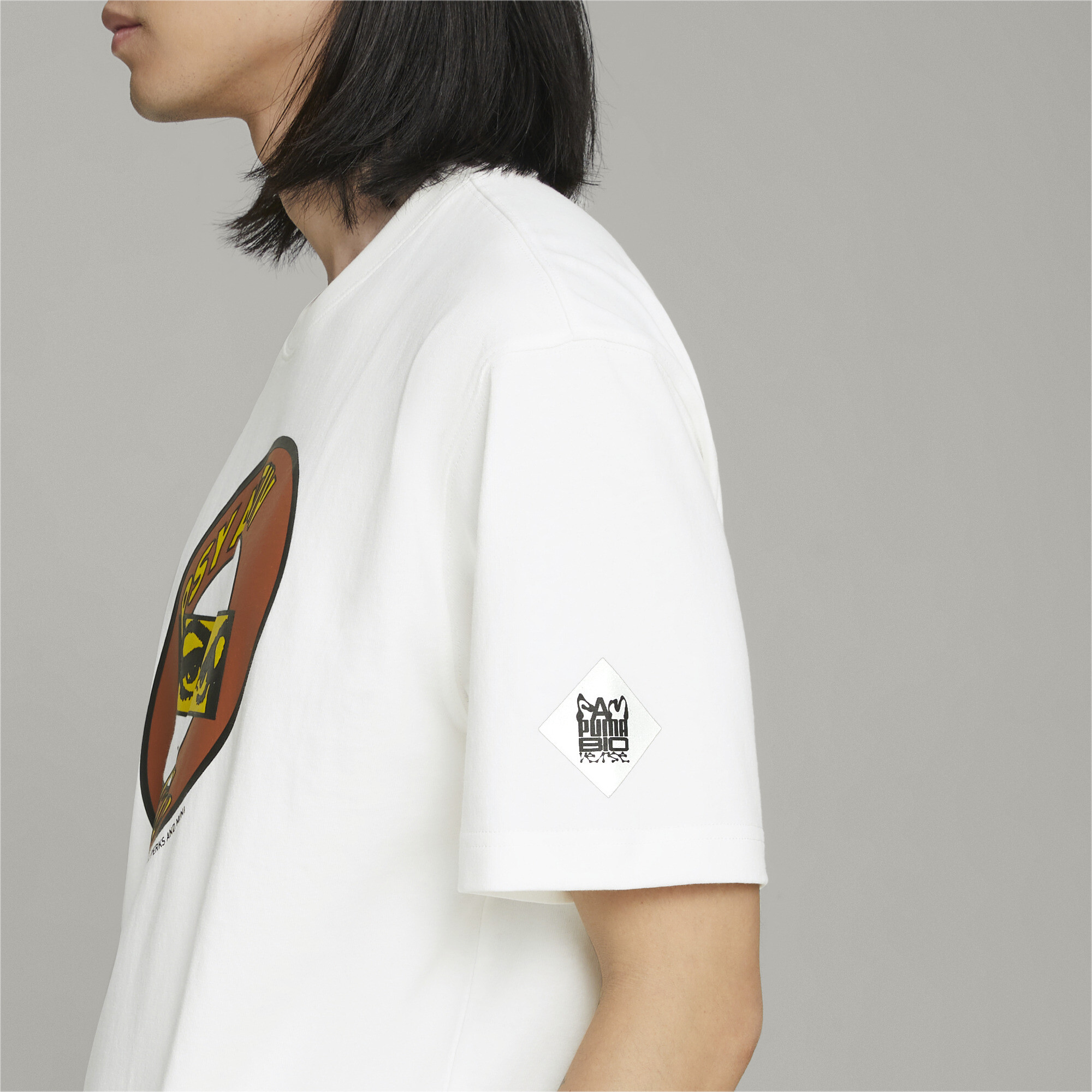 Men's Puma X PERKS AND MINI Graphic T-Shirt, White, Size XL, Clothing