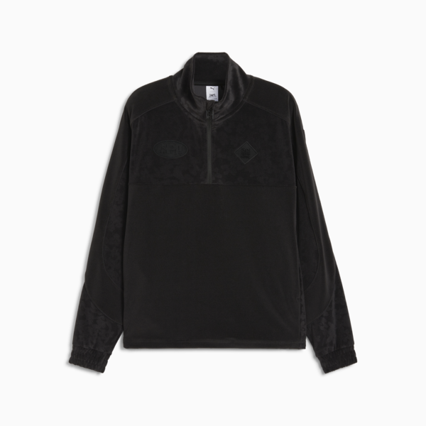 PUMA x PERKS AND MINI Velour Top, PUMA Black, large-ZAF