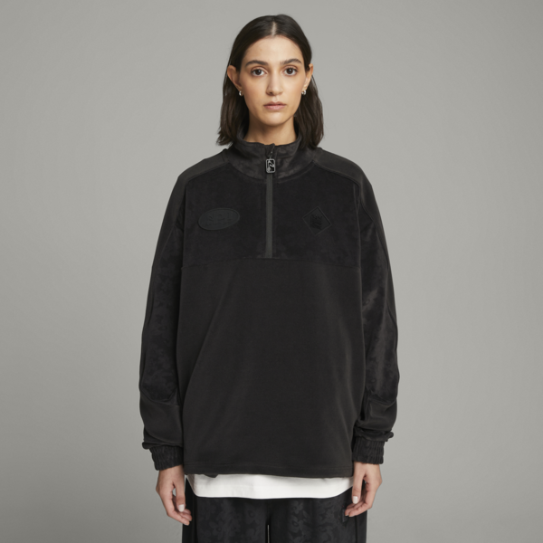 PUMA x PERKS AND MINI Velour Top, PUMA Black, large-ZAF