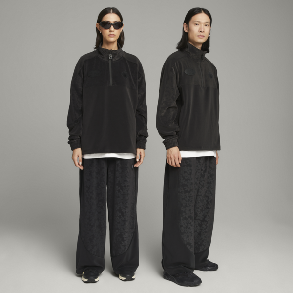PUMA x PERKS AND MINI Velour Top, PUMA Black, large-ZAF
