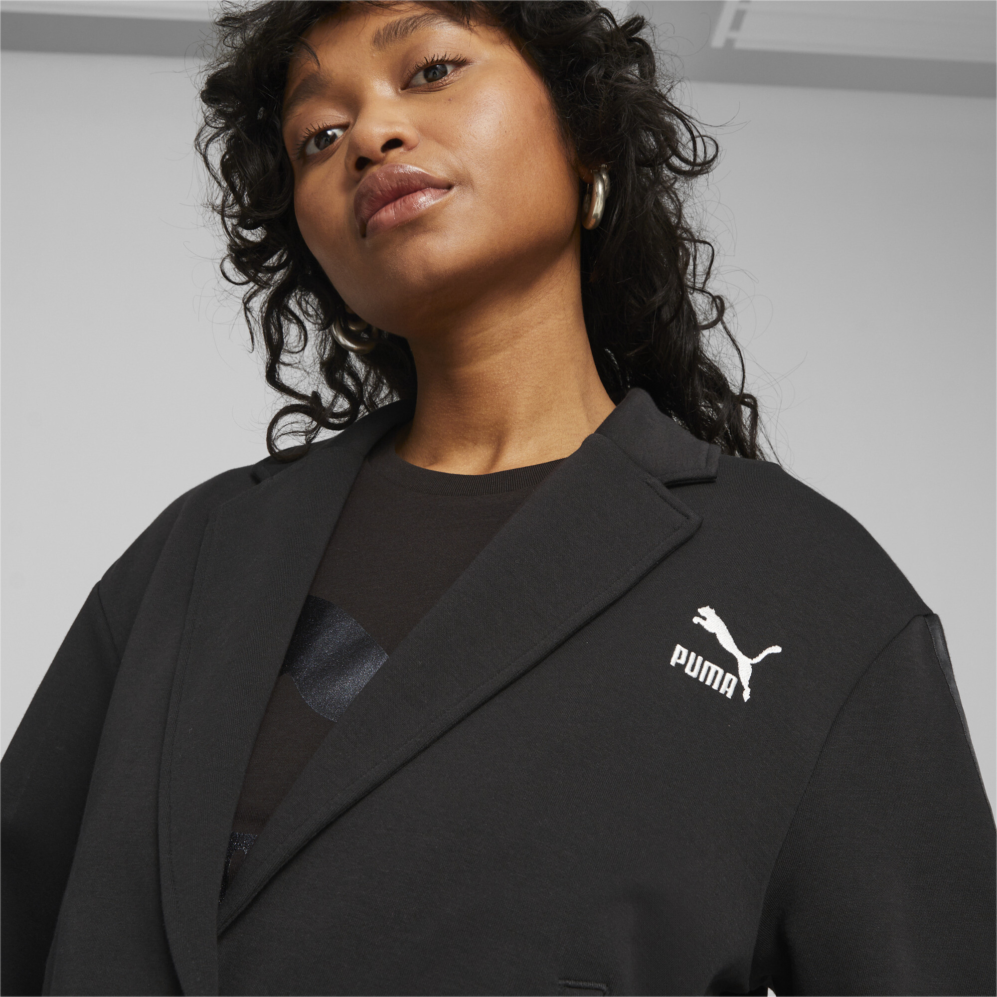 Women's PUMA T7 Blazer Women In Black, Size Medium