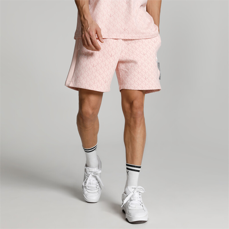Men's PUMA X One8 Premium T7 Regular Fit Cotton Shorts in Pink size M