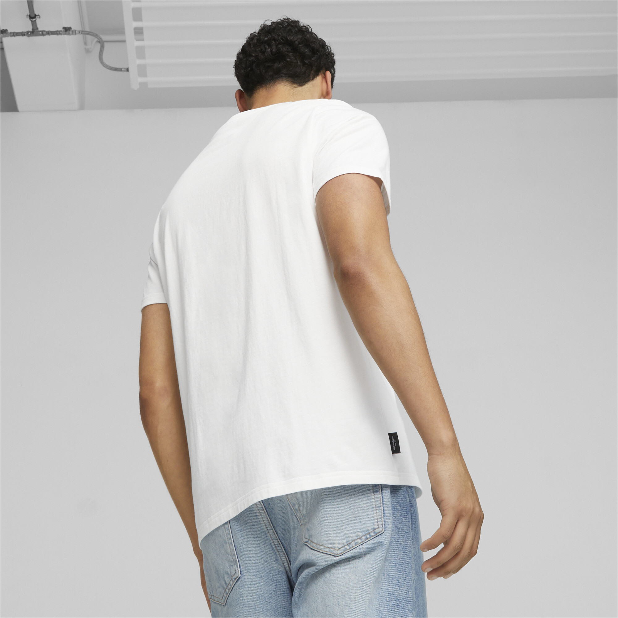 Men's CafÃ© PUMA Graphic T-Shirt In White, Size XS