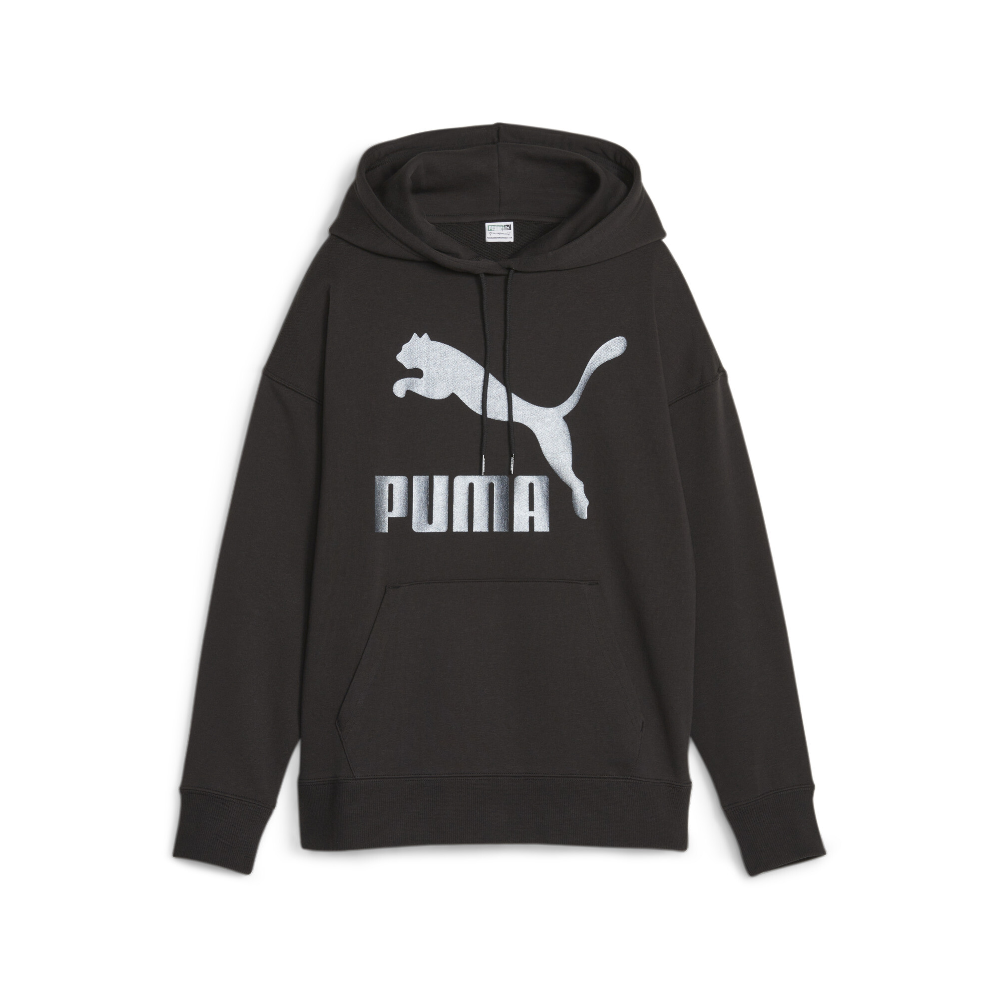 Women's Puma Classics's Logo Hoodie, Black, Size XS, Clothing