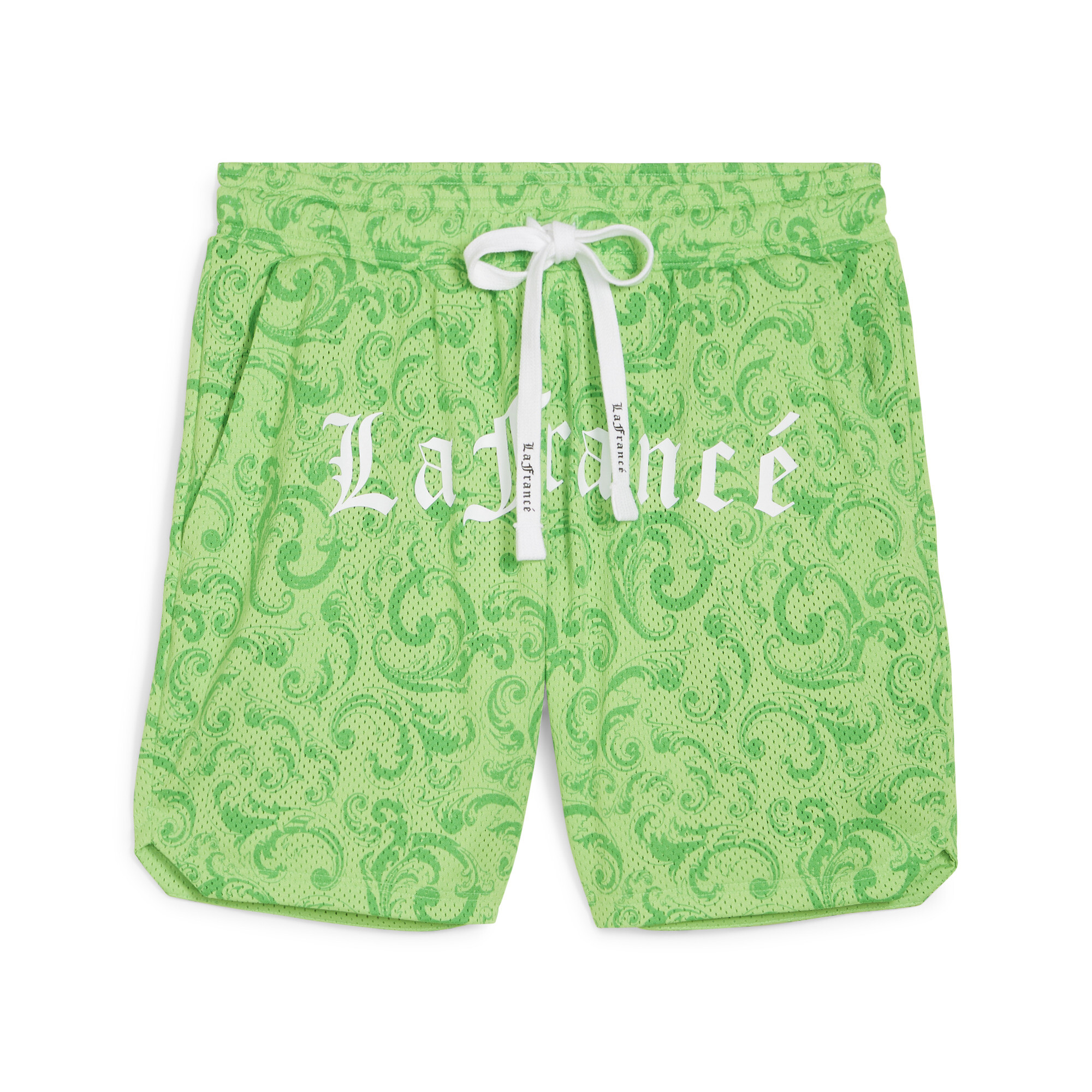 Men's PUMA HOOPS X LAFRANCÉ Shorts In Green, Size 2XL, Polyester