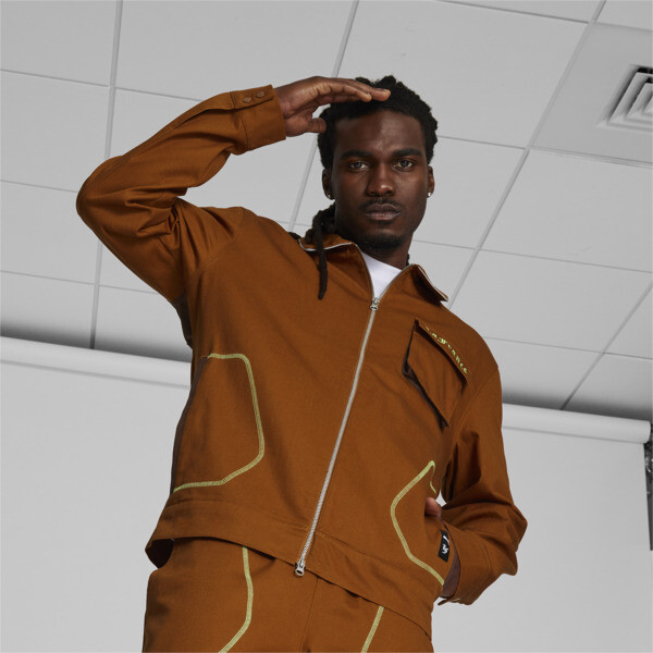 PUMA HOOPS x LAFRANCE Men s Work Jacket brown PUMA South Africa